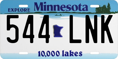 MN license plate 544LNK