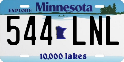 MN license plate 544LNL