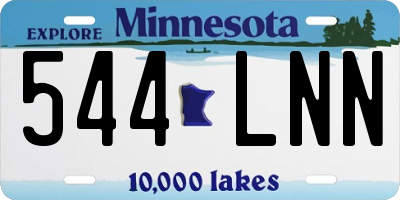 MN license plate 544LNN