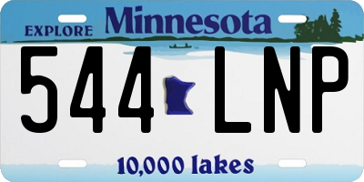 MN license plate 544LNP