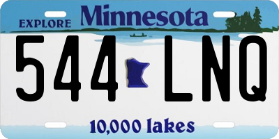 MN license plate 544LNQ