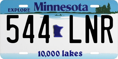 MN license plate 544LNR