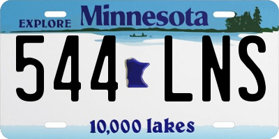 MN license plate 544LNS