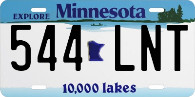 MN license plate 544LNT