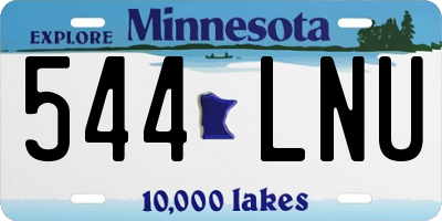 MN license plate 544LNU