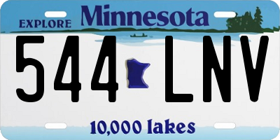 MN license plate 544LNV