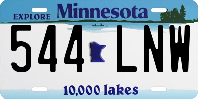 MN license plate 544LNW