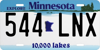 MN license plate 544LNX