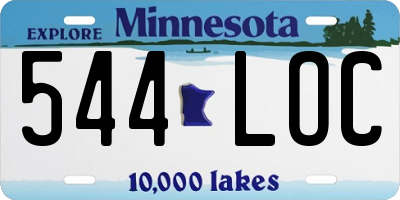 MN license plate 544LOC