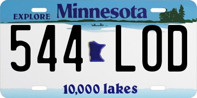 MN license plate 544LOD