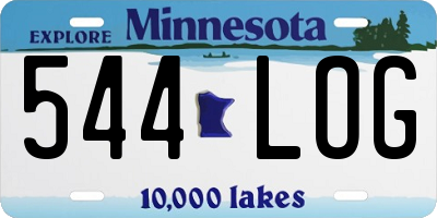 MN license plate 544LOG