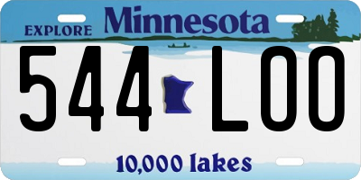 MN license plate 544LOO