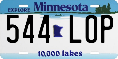 MN license plate 544LOP