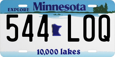 MN license plate 544LOQ