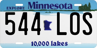 MN license plate 544LOS