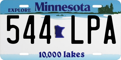 MN license plate 544LPA