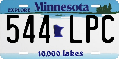 MN license plate 544LPC