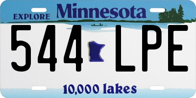 MN license plate 544LPE