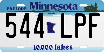 MN license plate 544LPF