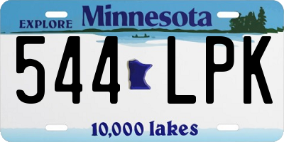 MN license plate 544LPK