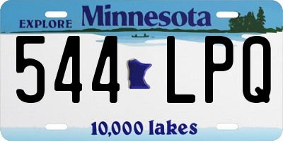 MN license plate 544LPQ