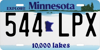 MN license plate 544LPX