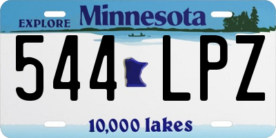 MN license plate 544LPZ