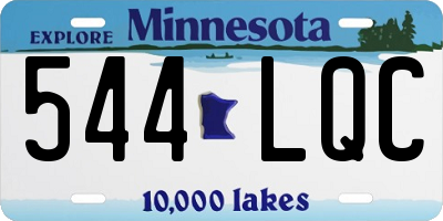 MN license plate 544LQC
