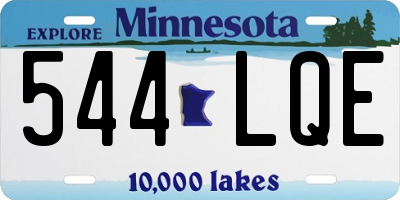 MN license plate 544LQE