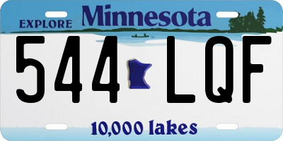 MN license plate 544LQF