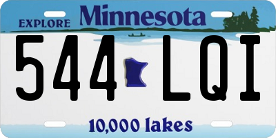 MN license plate 544LQI