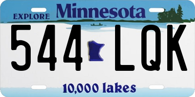 MN license plate 544LQK