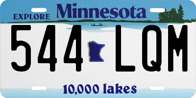 MN license plate 544LQM