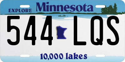 MN license plate 544LQS