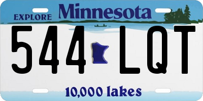MN license plate 544LQT