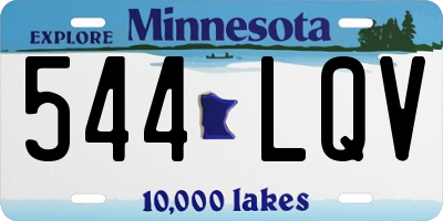MN license plate 544LQV