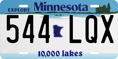 MN license plate 544LQX