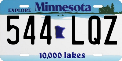 MN license plate 544LQZ