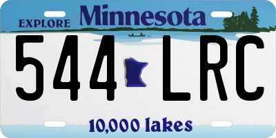 MN license plate 544LRC