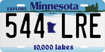 MN license plate 544LRE