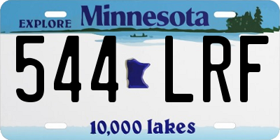 MN license plate 544LRF