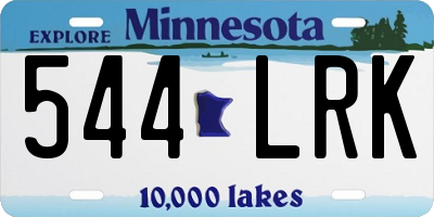 MN license plate 544LRK