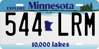 MN license plate 544LRM