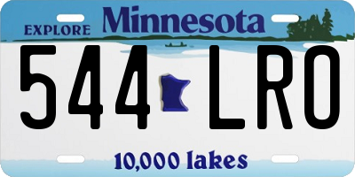 MN license plate 544LRO