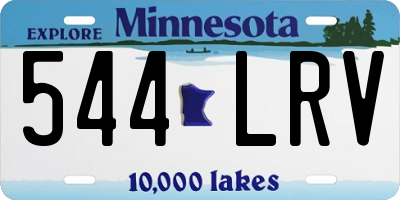 MN license plate 544LRV