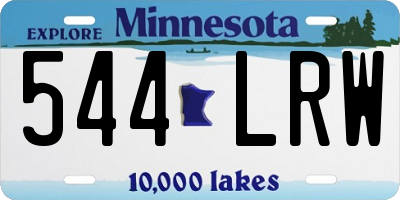 MN license plate 544LRW