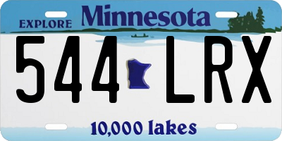 MN license plate 544LRX
