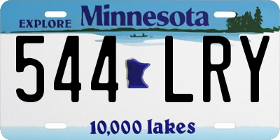 MN license plate 544LRY