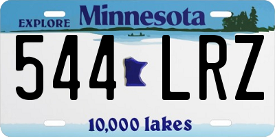 MN license plate 544LRZ