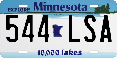 MN license plate 544LSA